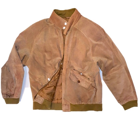 Vintage Jackets & Blazers - l e a t h e r :: Oversized Leather Jacket Heavy Padded With Character